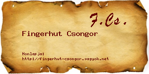 Fingerhut Csongor névjegykártya