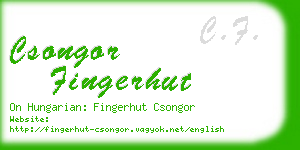 csongor fingerhut business card